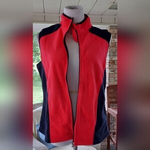 BOGO Two Kim Rogers zip vests Red, Navy, Baby Blue L Cabincore